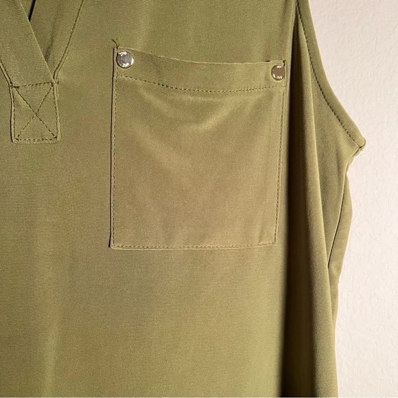 Jones New York Olive Green Sleeveless Blouse Size S - Picture 5 of 8